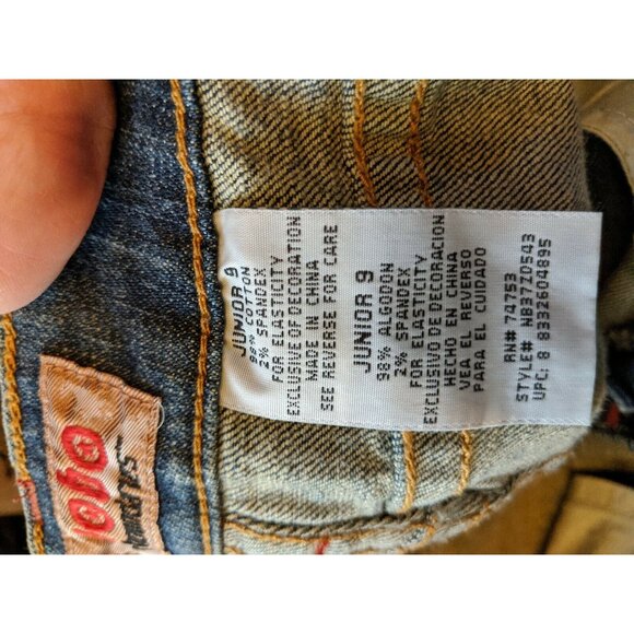 NOBO No Boundaries Stretch Jean Denim Skirt Size 9 Juniors Embroidered - Picture 6 of 8